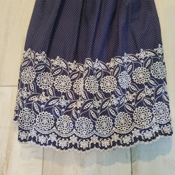 Blue and White Polka Dot Sundress - Picture 4 of 7